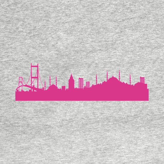 Istanbul skyline pink by 44spaces